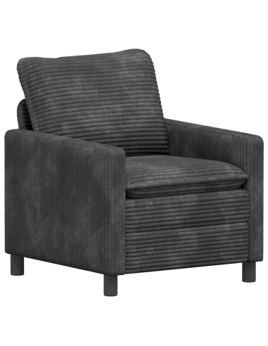 Set di divani 2 pcs Grigio Scuro Poliestere