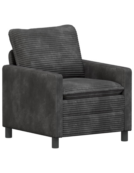 Set di divani 2 pcs Grigio Scuro Poliestere