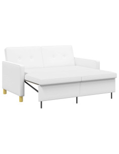 Divano Letto Estraibile Bianco Tessuto 2