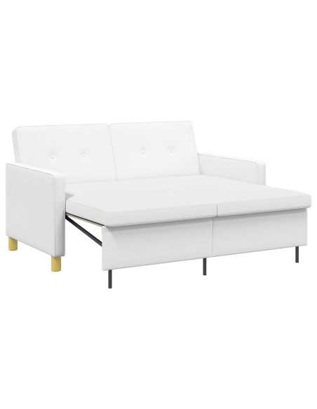 Divano Letto Estraibile Bianco Tessuto