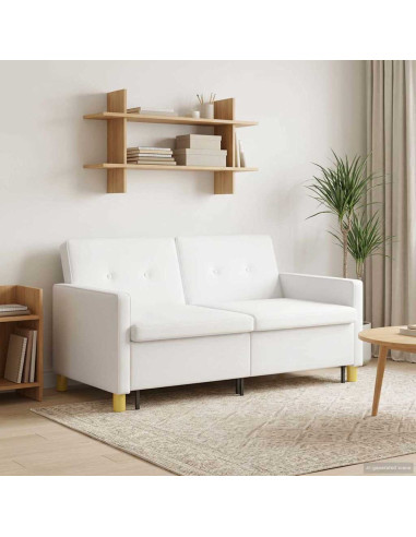 Divano Letto Estraibile Bianco Tessuto