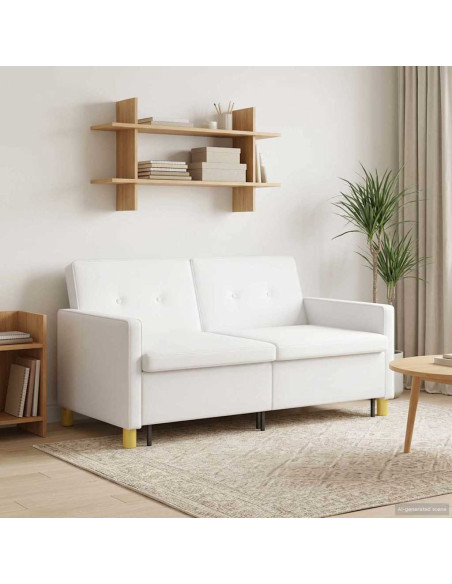 Divano Letto Estraibile Bianco Tessuto
