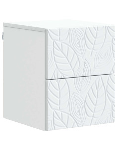 Mobiletto da notte a muro 2 pcs Bianco 34,5 x 33 x 40 cm 2