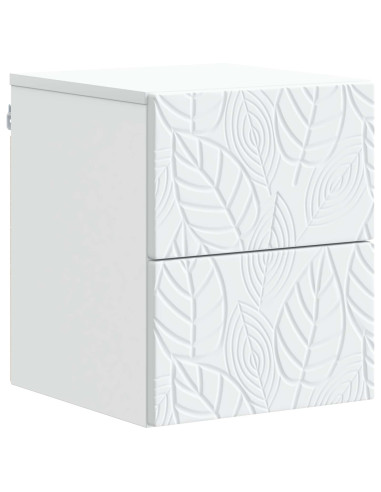 Mobiletto da notte a muro 2 pcs Bianco 34,5 x 33 x 40 cm