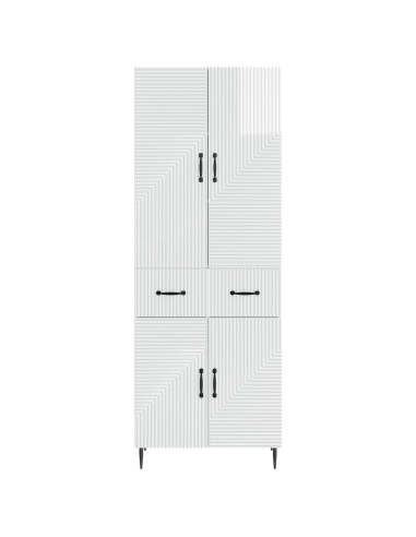 Set di armadi 2 pcs Bianco Lucido 66 x 34,5 x 89,5 cm
