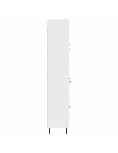 Set di armadi 2 pcs Bianco Lucido 66 x 34,5 x 89,5 cm