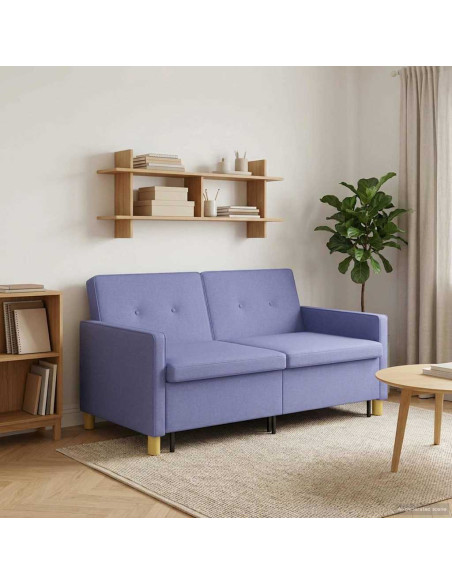 Divano Letto Estraibile Blu jeans Tessuto