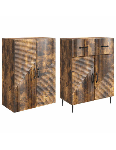 Set di armadi 2 pcs Rovere Fumo 66 x 34,5 x 89,5 cm