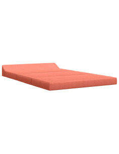 Divano Letto Pieghevole Rosso Arancio 120 x 60 x 49 cm Tessuto 2