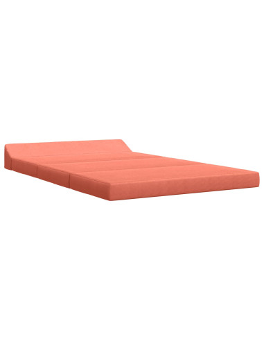Divano Letto Pieghevole Rosso Arancio 120 x 60 x 49 cm Tessuto
