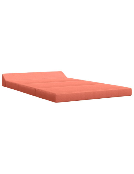 Divano Letto Pieghevole Rosso Arancio 120 x 60 x 49 cm Tessuto