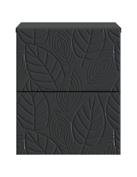 Mobiletto da notte a muro 2 pcs Nero 34,5 x 33 x 40 cm
