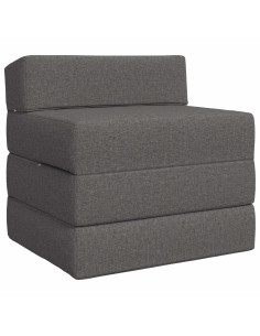 Divano Letto Pieghevole Grigio Chiaro 70 x 60 x 63 cm Tessuto 2