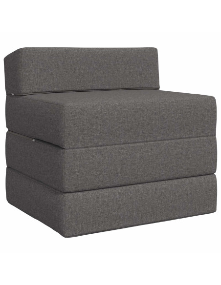 Divano Letto Pieghevole Grigio Chiaro 70 x 60 x 63 cm Tessuto
