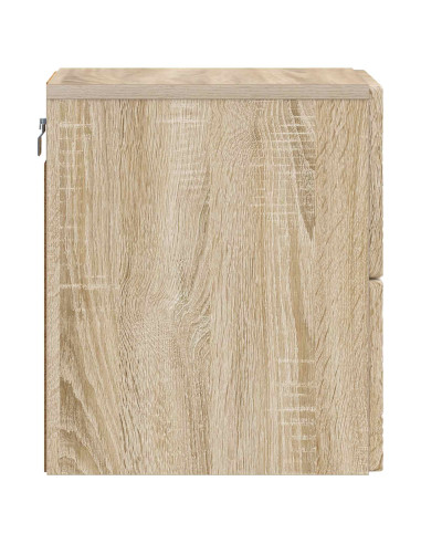 Mobiletto da notte a muro Rovere Sonoma 34,5 x 33 x 40 cm