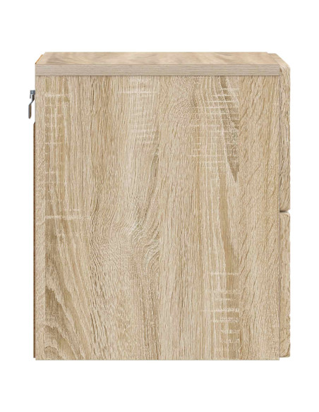 Mobiletto da notte a muro Rovere Sonoma 34,5 x 33 x 40 cm