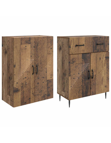 Set di armadi 2 pcs Legno antico 66 x 34,5 x 89,5 cm