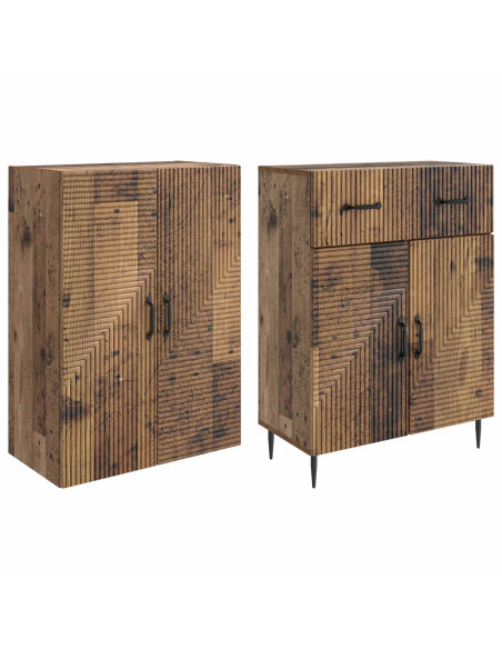 Set di armadi 2 pcs Legno antico 66 x 34,5 x 89,5 cm