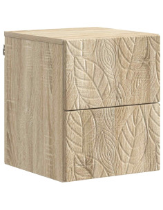 Mobiletto da notte a muro 2 pcs Rovere Sonoma 34,5 x 33 x 40 cm 2