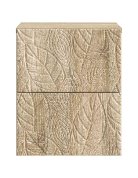 Mobiletto da notte a muro 2 pcs Rovere Sonoma 34,5 x 33 x 40 cm