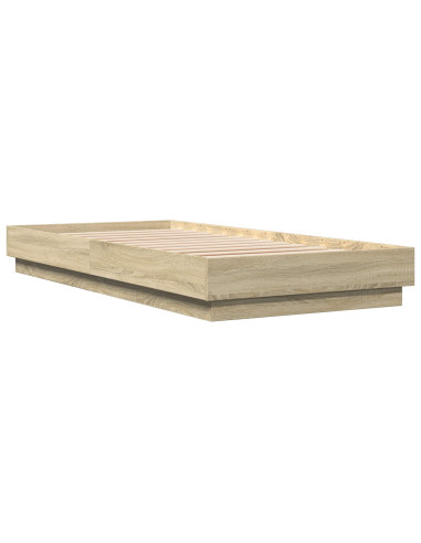 Letto con LED Rovere Sonoma 80 x 200 cm Legno ingegnerizzato