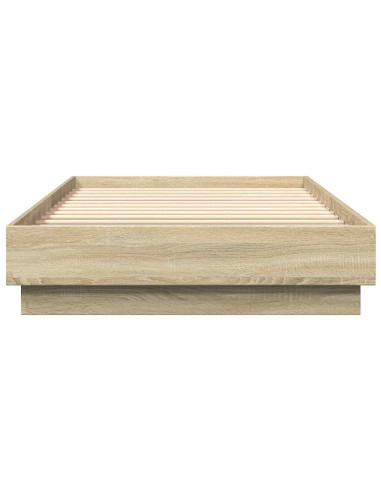 Letto con LED Rovere Sonoma 80 x 200 cm Legno ingegnerizzato