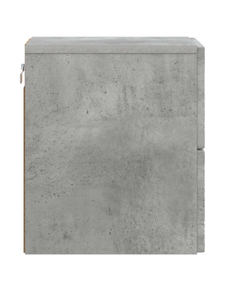 Mobiletto da notte a muro Grigio Cemento 34,5 x 33 x 40 cm