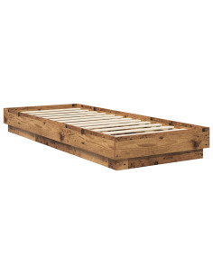 Letto con LED Legno antico 80 x 200 cm Legno ingegnerizzato 2