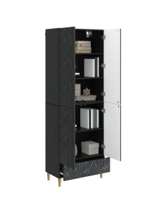 Set di armadi 2 pcs Nero Legno ingegnerizzato 2