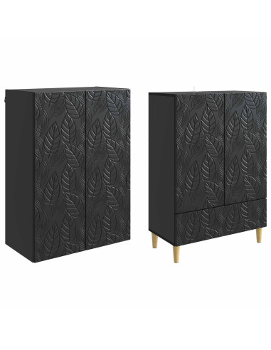 Set di armadi 2 pcs Nero Legno ingegnerizzato