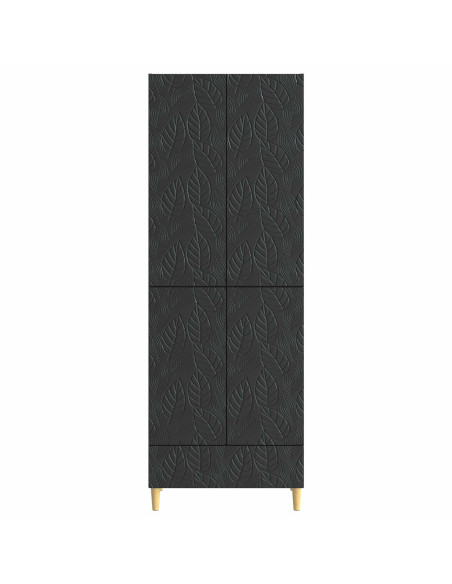 Set di armadi 2 pcs Nero Legno ingegnerizzato