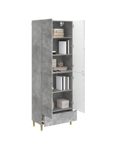 Set di armadi 2 pcs Grigio Cemento Legno ingegnerizzato 2