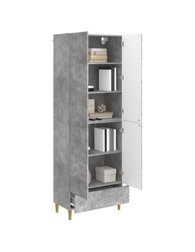 Set di armadi 2 pcs Grigio Cemento Legno ingegnerizzato