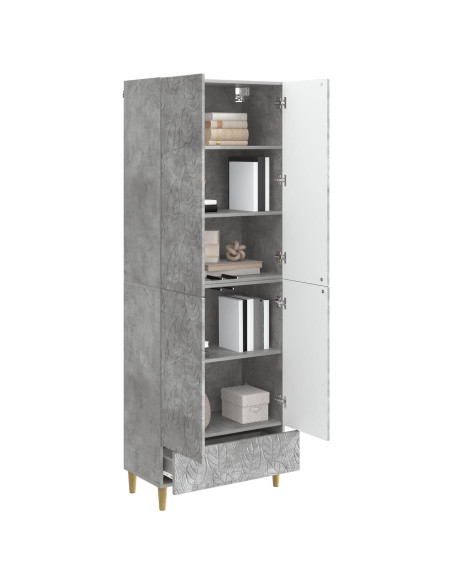 Set di armadi 2 pcs Grigio Cemento Legno ingegnerizzato