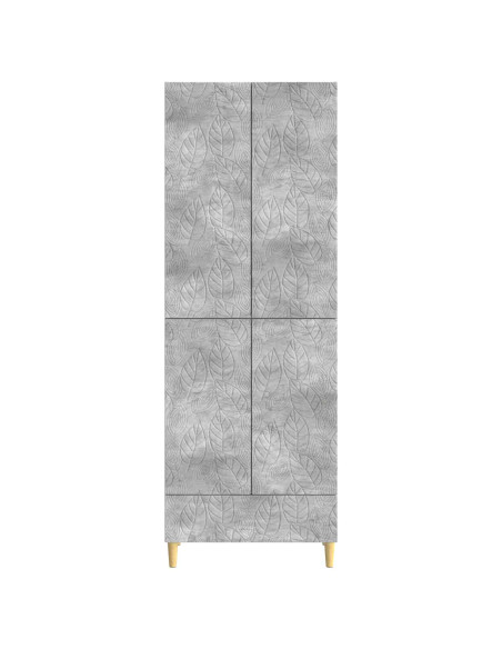 Set di armadi 2 pcs Grigio Cemento Legno ingegnerizzato