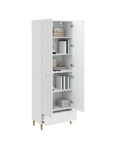 Set di armadi 2 pcs Bianco Lucido Legno ingegnerizzato