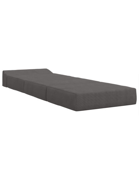 Divano Letto Pieghevole Grigio Scuro 200 x 70 x 15 cm