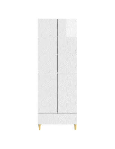 Set di armadi 2 pcs Bianco Lucido Legno ingegnerizzato