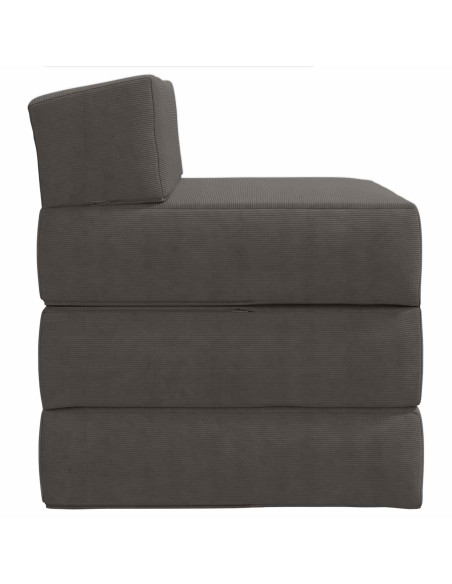 Divano Letto Pieghevole Grigio Scuro 200 x 70 x 15 cm