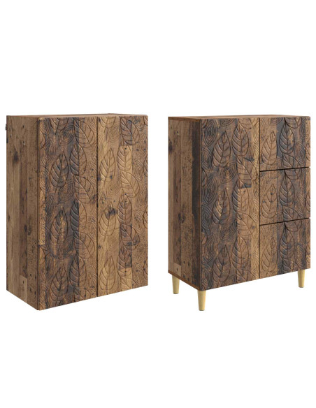 2 pcs Legno antico
