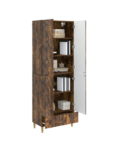 Set di armadi 2 pcs Rovere Fumo Legno ingegnerizzato