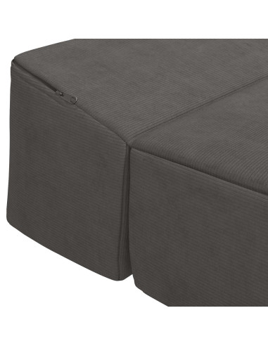 Divano Letto Pieghevole Grigio Scuro 200 x 70 x 15 cm