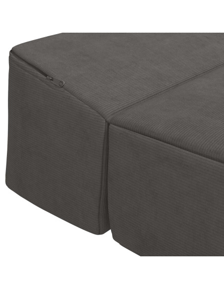 Divano Letto Pieghevole Grigio Scuro 200 x 70 x 15 cm