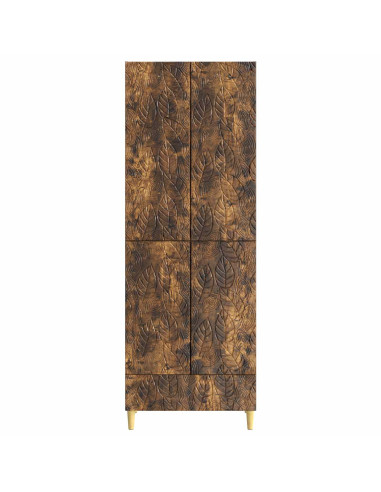 Set di armadi 2 pcs Rovere Fumo Legno ingegnerizzato