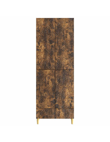Set di armadi 2 pcs Rovere Fumo Legno ingegnerizzato