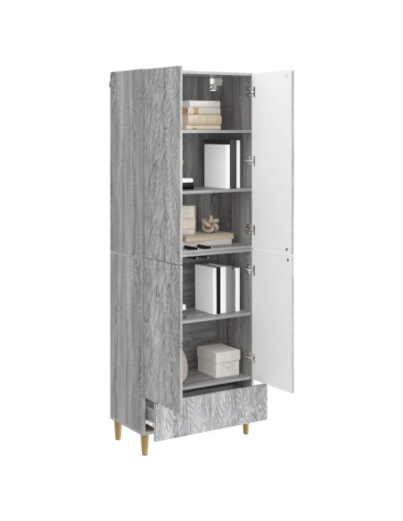 Set di armadi 2 pcs Sonoma grigio Legno ingegnerizzato