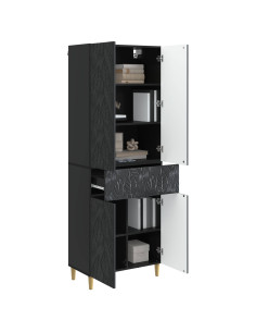 Set di armadi 2 pcs Nero Legno ingegnerizzato 2