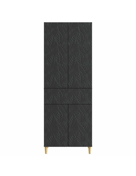 Set di armadi 2 pcs Nero Legno ingegnerizzato