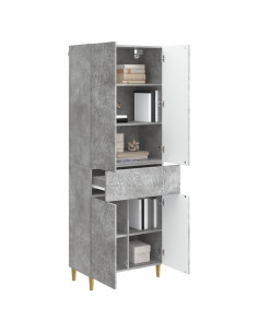 Set di armadi 2 pcs Grigio Cemento Legno ingegnerizzato 2