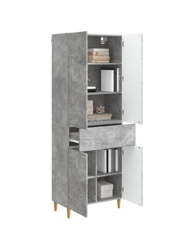 Set di armadi 2 pcs Grigio Cemento Legno ingegnerizzato